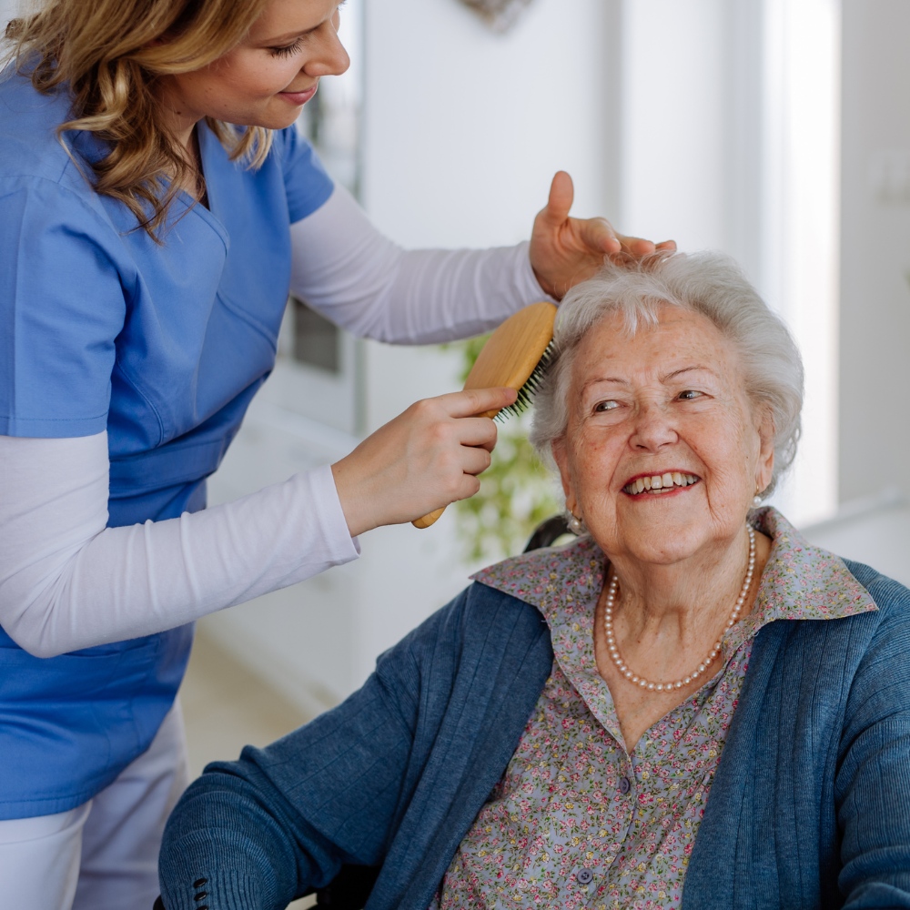 client enjoying compassionate care in their home setting